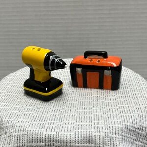 Drill and Toolbox Salt and Pepper Shakers